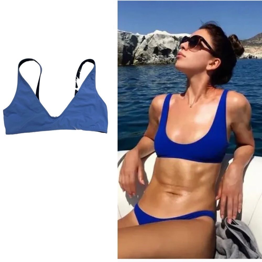 NEW Rochelle Sara Laeti Bikini Top Purple Blue Size 2